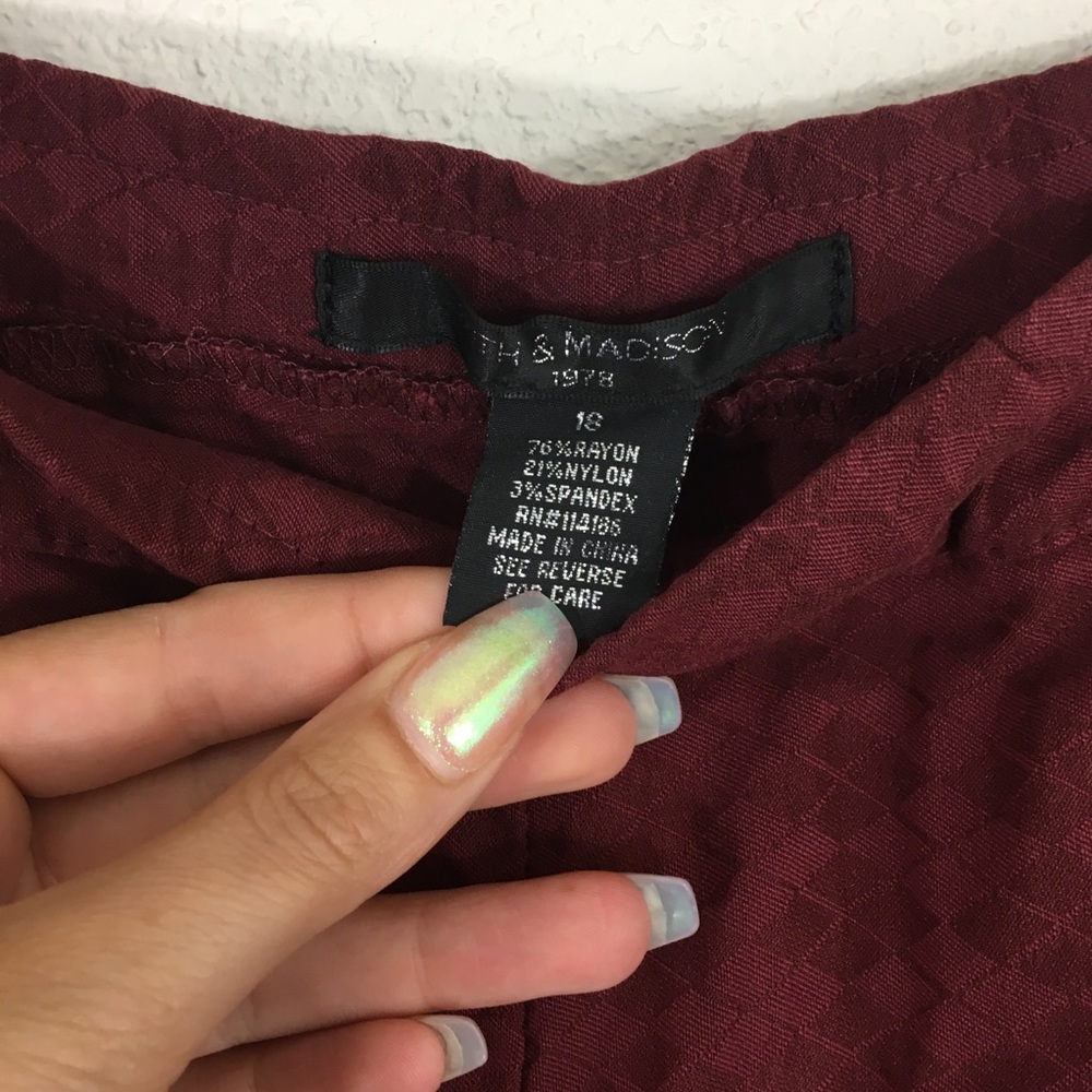 89th & Madison burgundy slacks_4